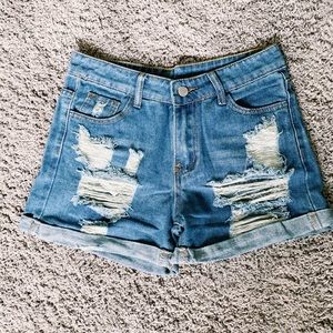 Ripped jean shorts! NWOT